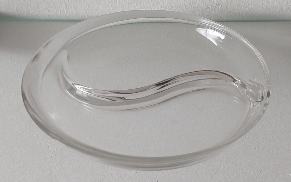 vintage serveer schaal glas 2-vaks, volgnr 41, Nieuw, Ophalen of Verzenden, Overige stijlen, Glas