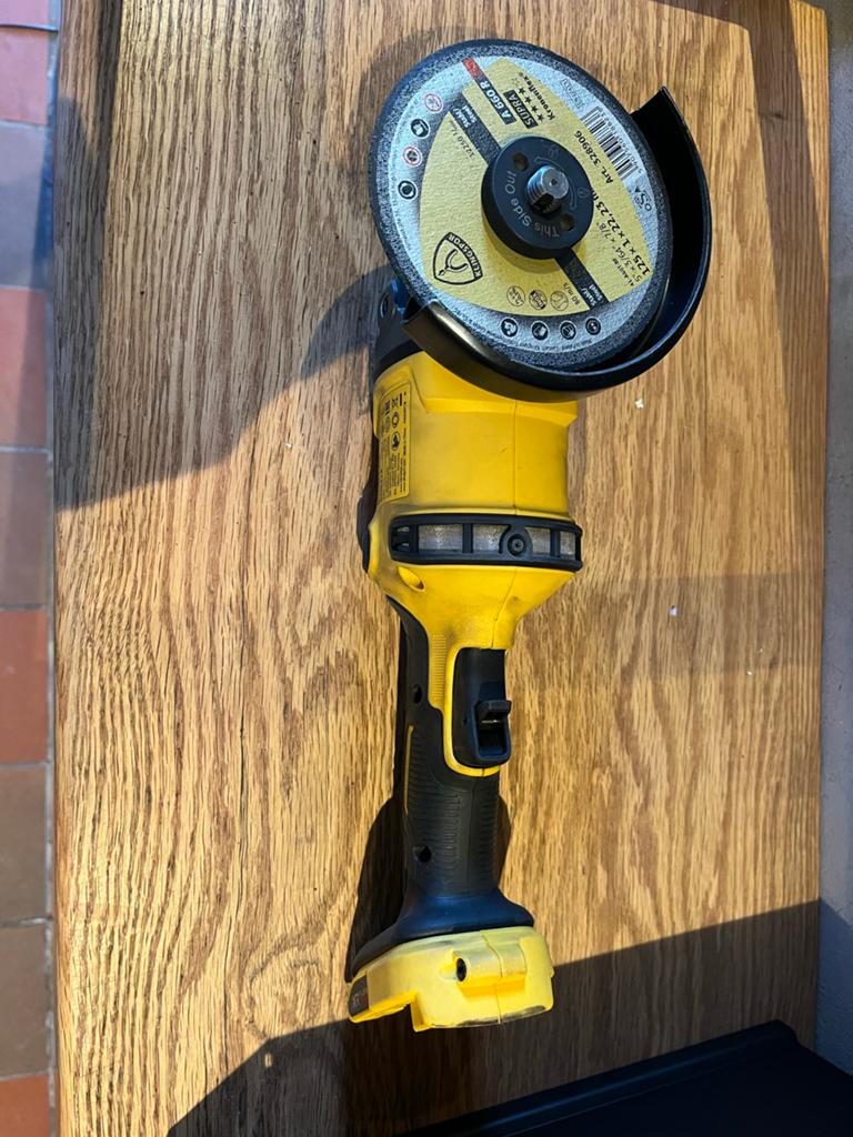 DeWalt DCG418 Accu Slijptol 125mm - Zo goed als nieuw, Ophalen of Verzenden, Zo goed als nieuw, 1000 watt of meer, Haakse handslijpmachine