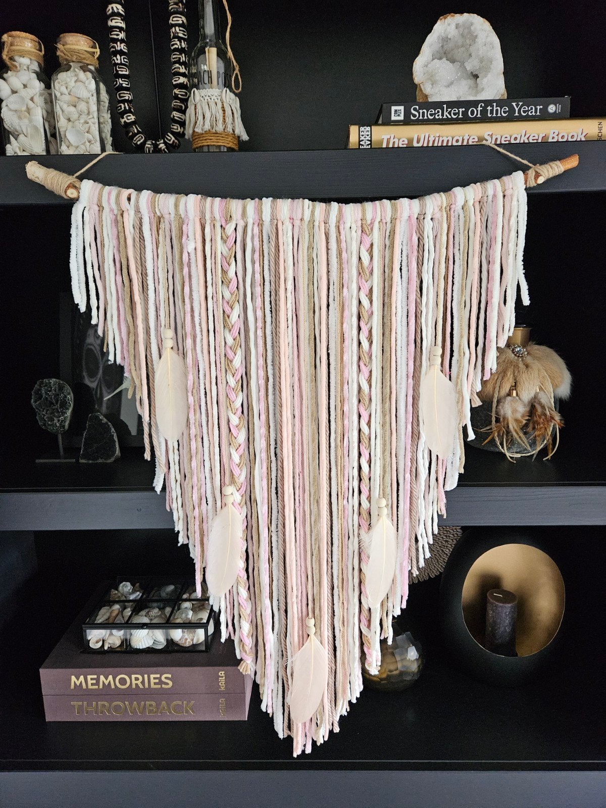 wandkleed roze beige taupe muurdecoratie bali ibiza boho, Ophalen of Verzenden, Nieuw