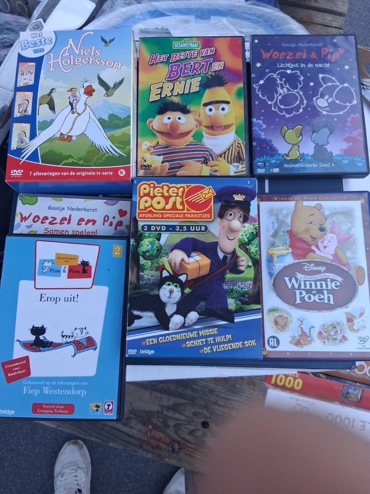 DVD Collectie: Niels Holgersson, Bert en Ernie, Woezel & Pip, Gebruikt, Animatie, Verzamelbox, Alle leeftijden