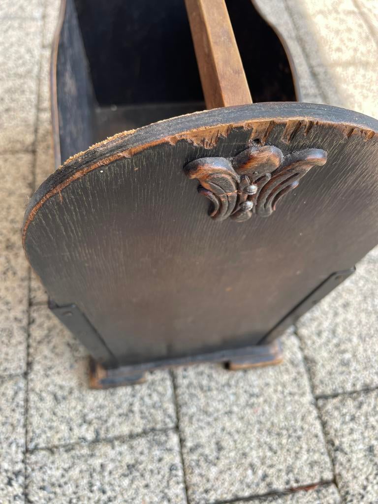 Lectuurbak, krantenbak bruin hout, Ophalen of Verzenden, Zo goed als nieuw