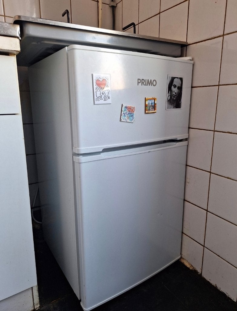 Fridge-freezer with separate freezer drawer, Ophalen, Zo goed als nieuw, 45 tot 60 cm, Met vriesvak