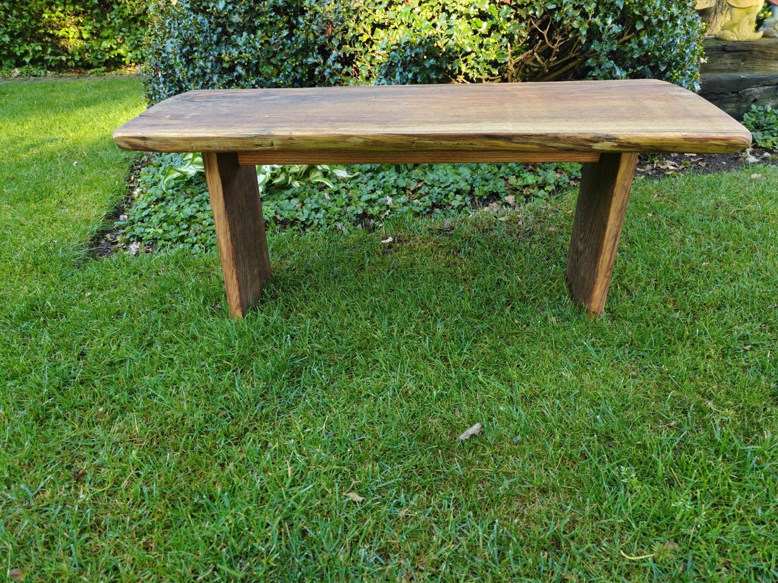 Nieuw Handgemaakt Zeer Zwaar Hardhouten Bankje Geolied, Tuin en Terras, Ophalen, Nieuw, Hout