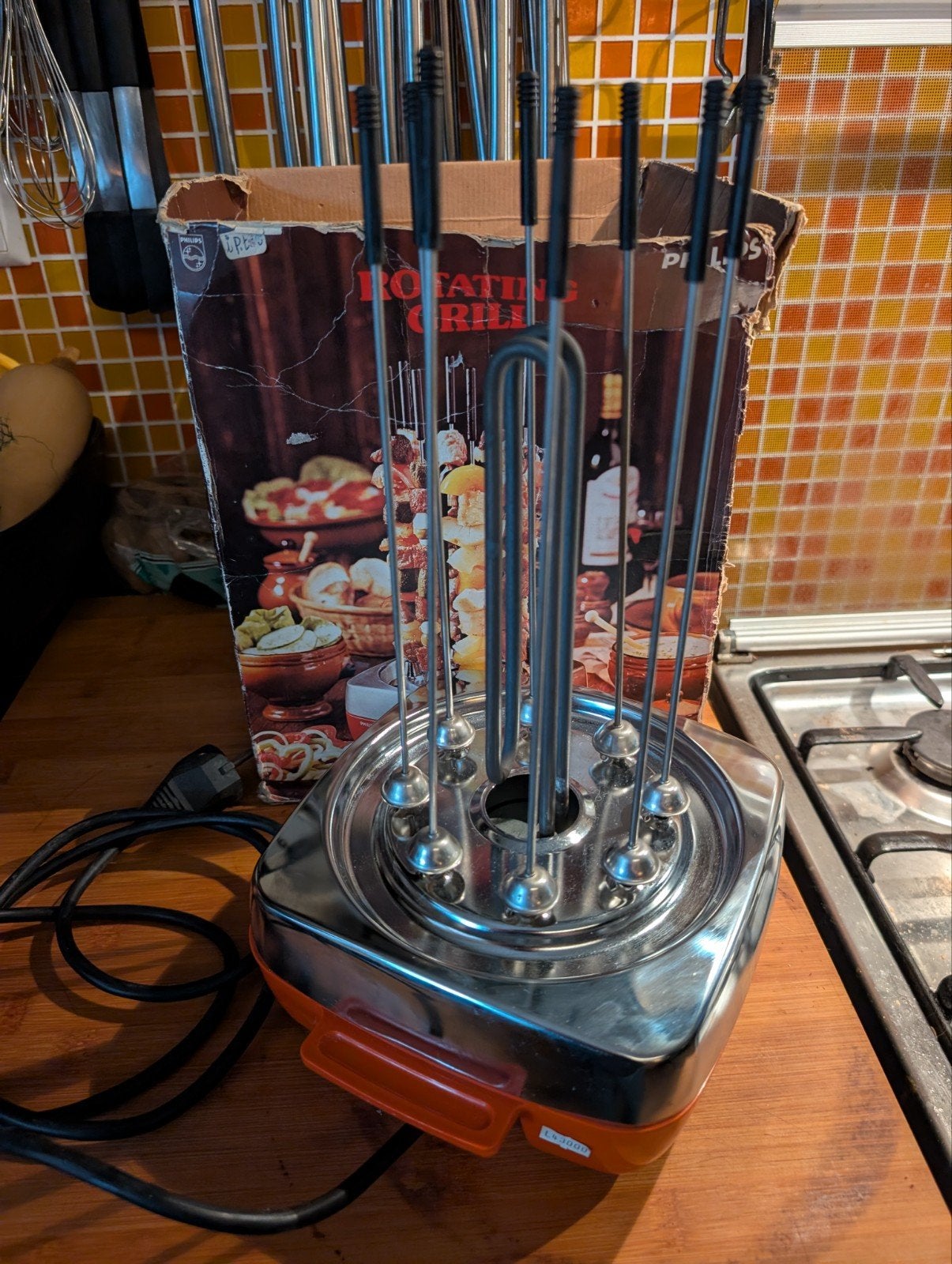 Philips HD4151 Spies Grill met doos, Ophalen of Verzenden, 8 personen of meer