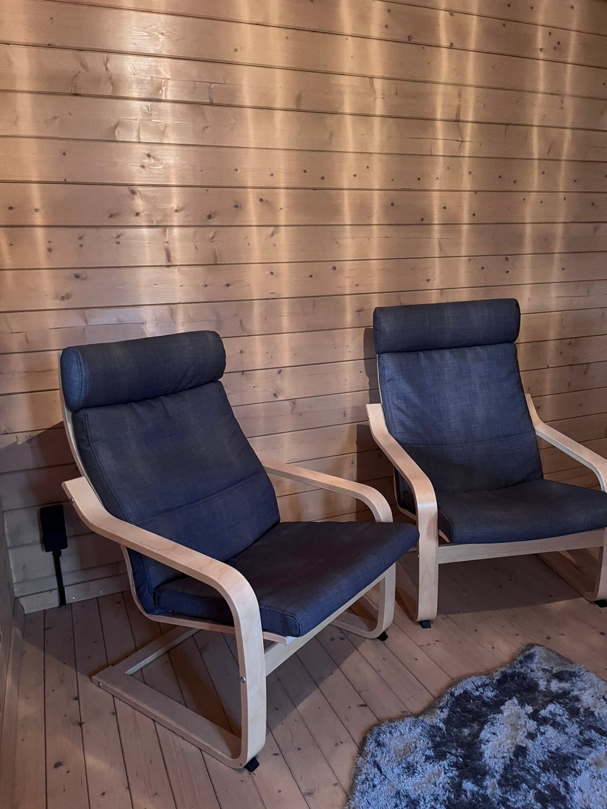 IKEA Poäng stoelen, set van 2 zgan, Ophalen, 75 tot 100 cm, Zo goed als nieuw, 50 tot 75 cm