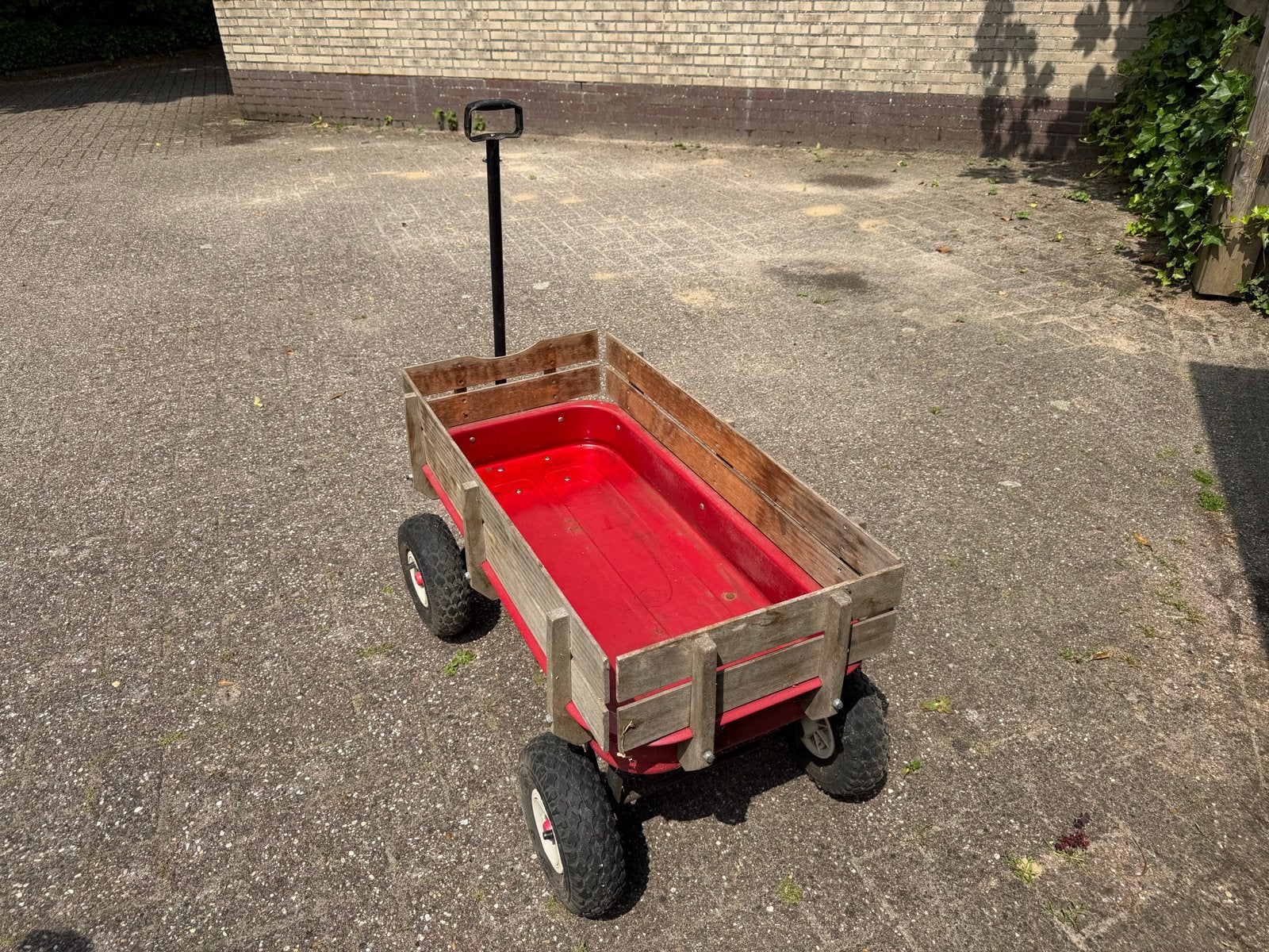 Radio Flyer bolderkar met houten zijpanelen, Ophalen, Gebruikt