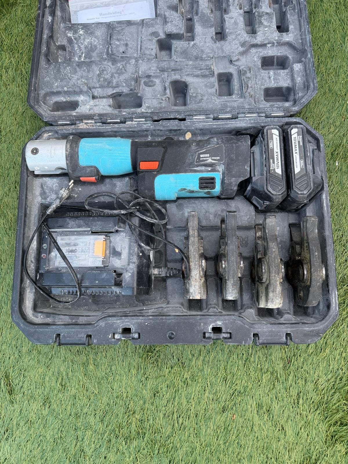 Dynamic Way Perstang met Accu's en Koffers, Doe-het-zelf en Verbouw, Gereedschap | Handgereedschap, Ophalen, Gebruikt, Overige typen