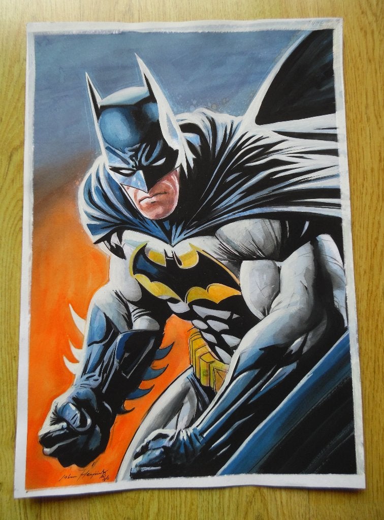 Batman tekening., Boeken, Stripboeken, Eén stripboek, Ophalen of Verzenden, Zo goed als nieuw