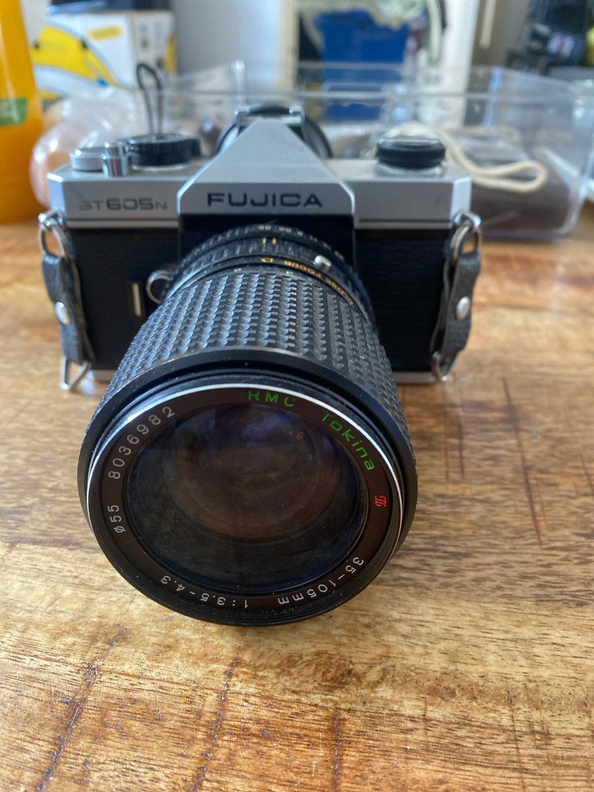 Fujica ST605N Spiegelreflexcamera met Tokina 35-105mm lens, Ophalen of Verzenden, Gebruikt, Spiegelreflex, Fuji
