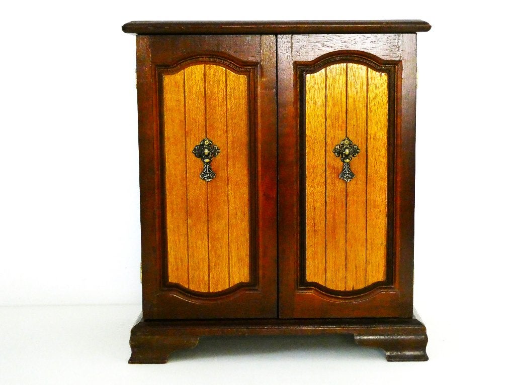 Vintage sieradenkastje / juwelen kabinet met 5 lades, Ophalen of Verzenden