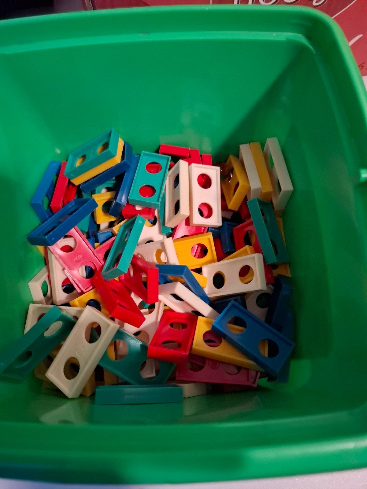 Dominostenen in LEGO box, Ophalen of Verzenden, Gebruikt