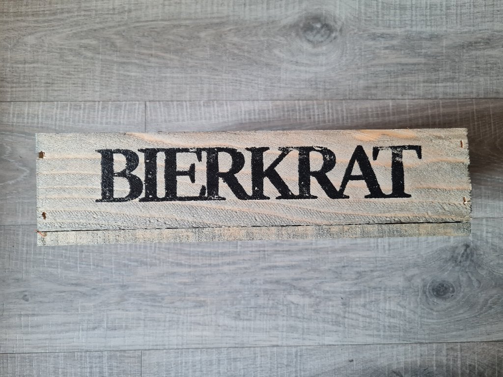 Houten BIERKRAT met dividers (L: 32 cm / B: 24 cm / H: 8 cm), Verzamelen, Biermerken, Ophalen of Verzenden, Zo goed als nieuw
