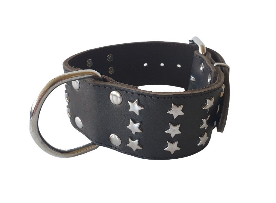 JACK & VANILLA Bull Halsband Gevet Leder Nek 32-39 cm B-keus, Ophalen of Verzenden, Nieuw