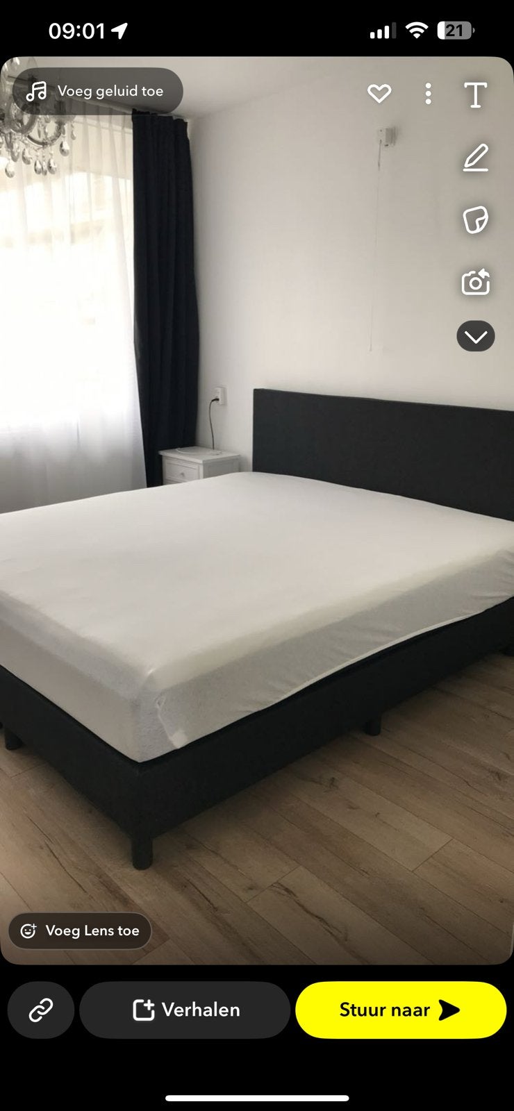 Boxspring 180x200 antraciet