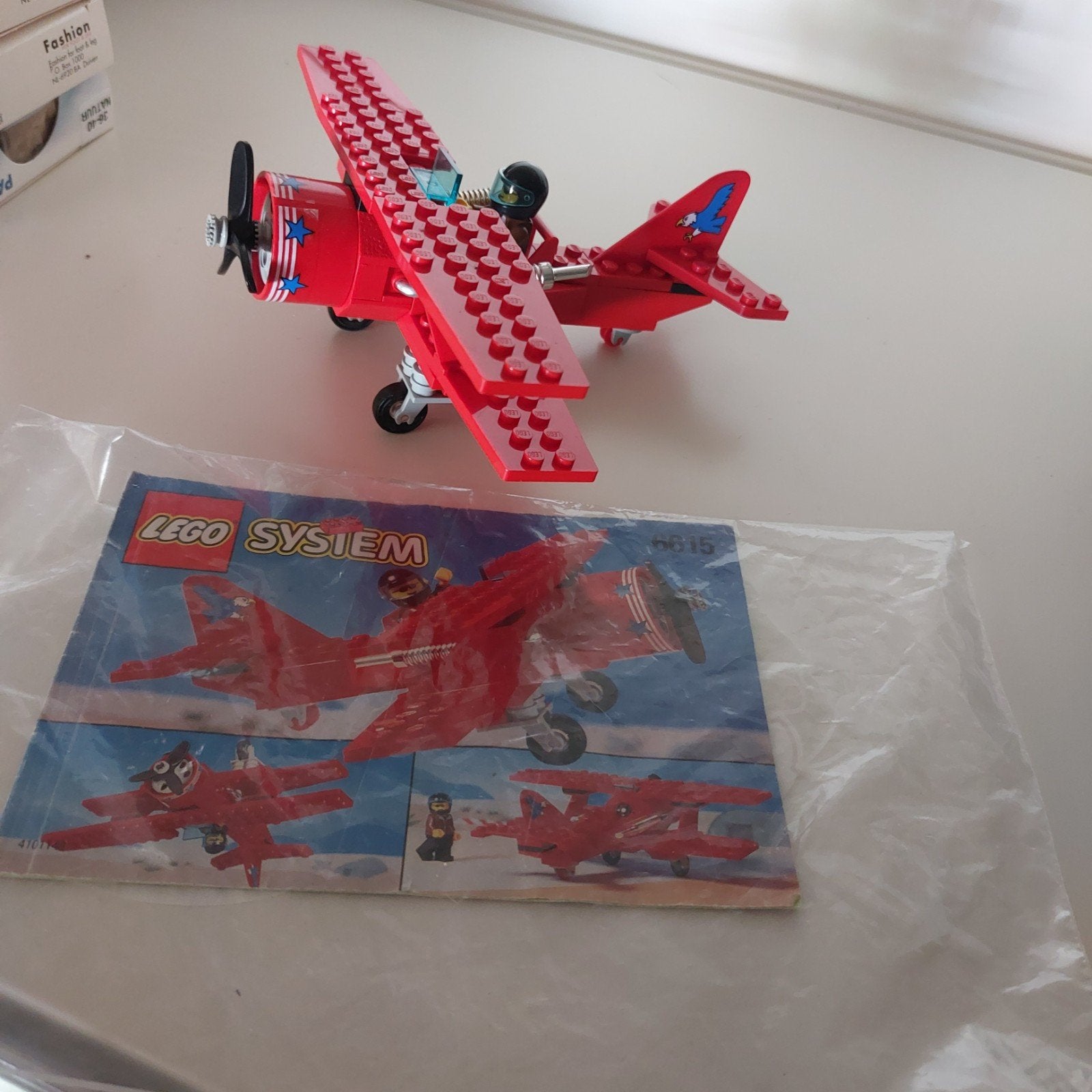 Lego 6615 Red Biplane met instructies, Ophalen of Verzenden