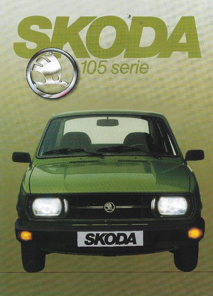 Brochure SKODA 120L / 120LS, ca. 1990 (NL)., De Binckhorst, Voorschoten., Nieuw, Ophalen of Verzenden, Overige merken