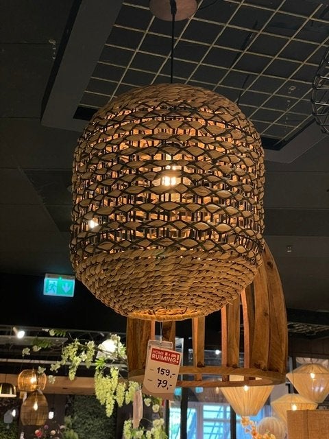 Hanglamp TURI Light & Living, Ophalen of Verzenden, Nieuw, Hout, E27 (groot)