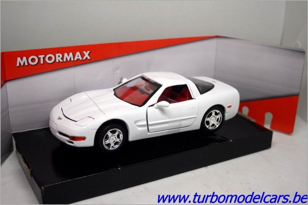 Chevrolet Corvette 1997 1/24 Motormax, Ophalen of Verzenden, Nieuw, Auto, Motormax