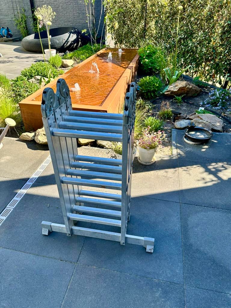 Excelsior aluminium vouwladder 3.50 meter, Ophalen, Zo goed als nieuw, Ladder, Opvouwbaar of Inschuifbaar