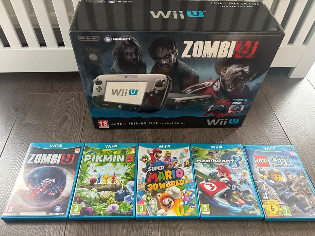 Wii U ZombiU Premium Pack met 5 games en extra controller, Ophalen, Zo goed als nieuw, Met 3 controllers of meer, Met games