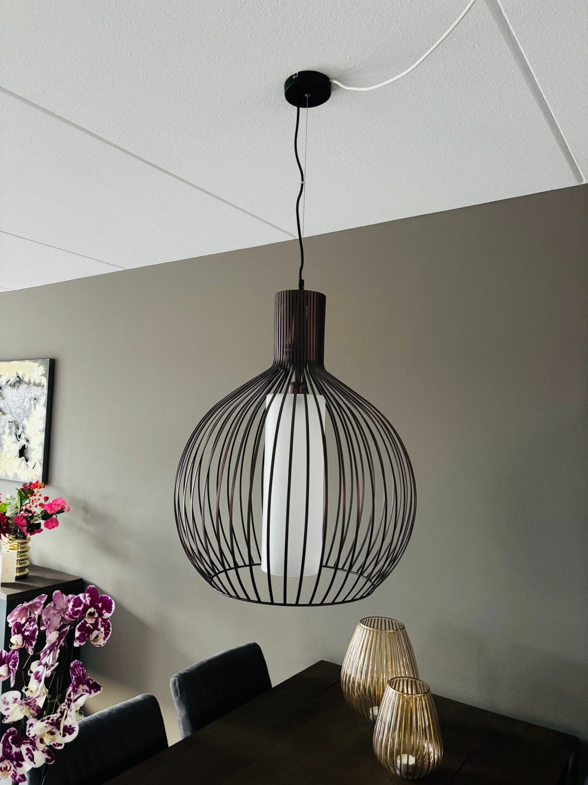 Hanglamp Robby diameter 60 centimeter Coco Maison., Ophalen, E27 (groot), Zo goed als nieuw, Glas