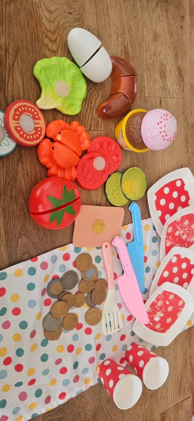 speelkeuken speelgoed klittenband, Kinderen en Baby's, Speelgoed | Speelkeukens, Ophalen of Verzenden, Gebruikt, Kunststof, Speelkeuken-accessoire