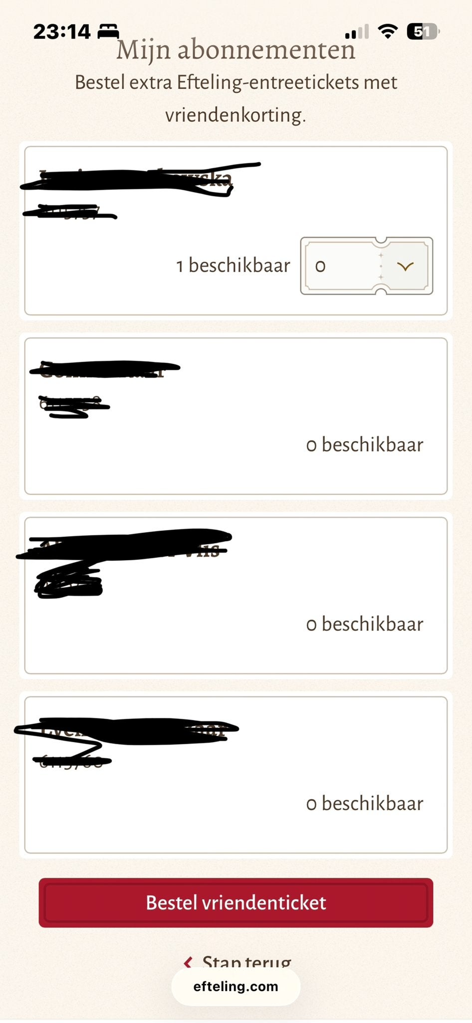 Efteling Ticket, Tickets en Kaartjes, Recreatie | Pretparken en Attractieparken, Eén persoon, Ticket of Toegangskaart