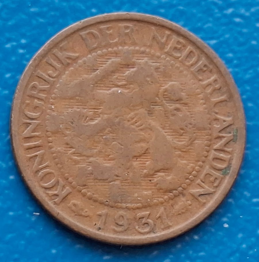 * Nederland 1 cent 1931 - Wilhelmina, Postzegels en Munten, Munten | Nederland, Verzenden, Koningin Wilhelmina, 1 cent, Losse munt