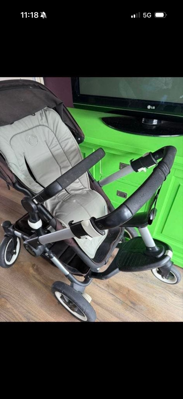 Bugaboo Cameleon kinderwagen met meerijdplankje, Kinderwagen, Gebruikt, Bugaboo, Verstelbare duwstang