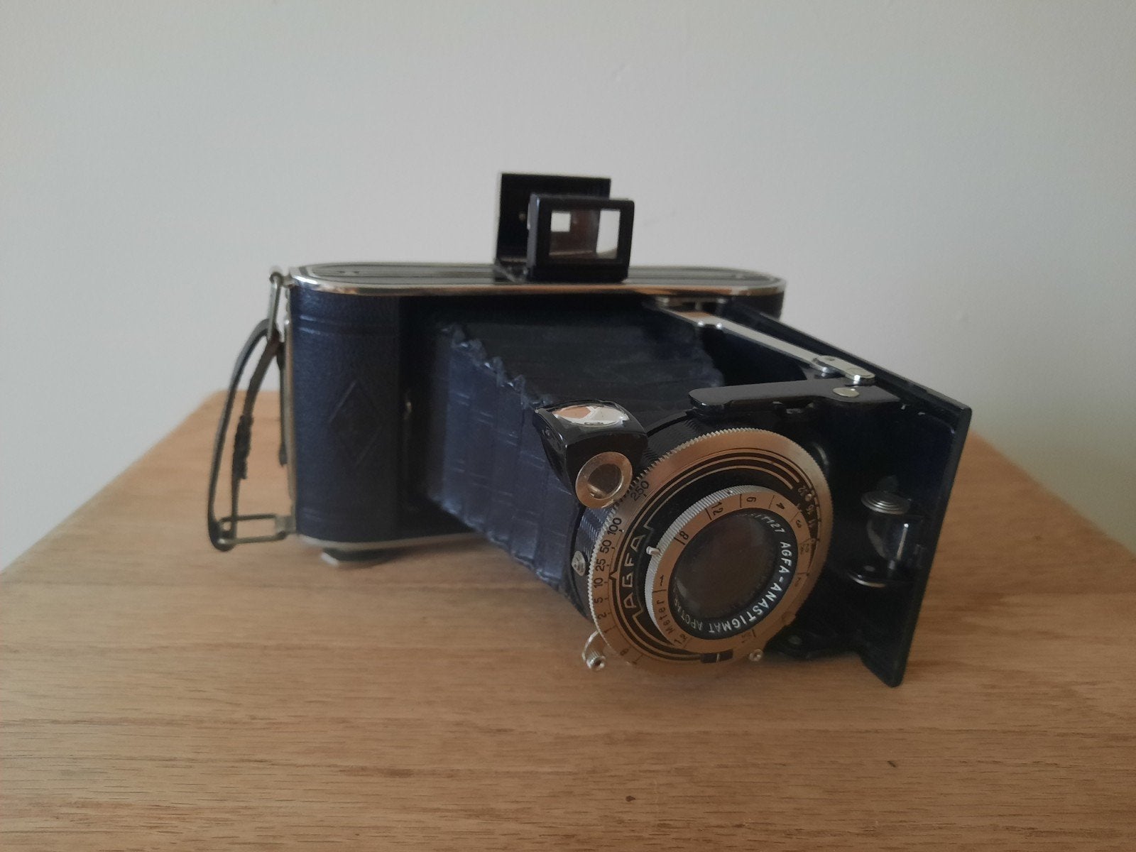 Vintage Agfa Billy Compur vouwcamera met leren tas, Ophalen of Verzenden, Gebruikt, Compact, Overige Merken