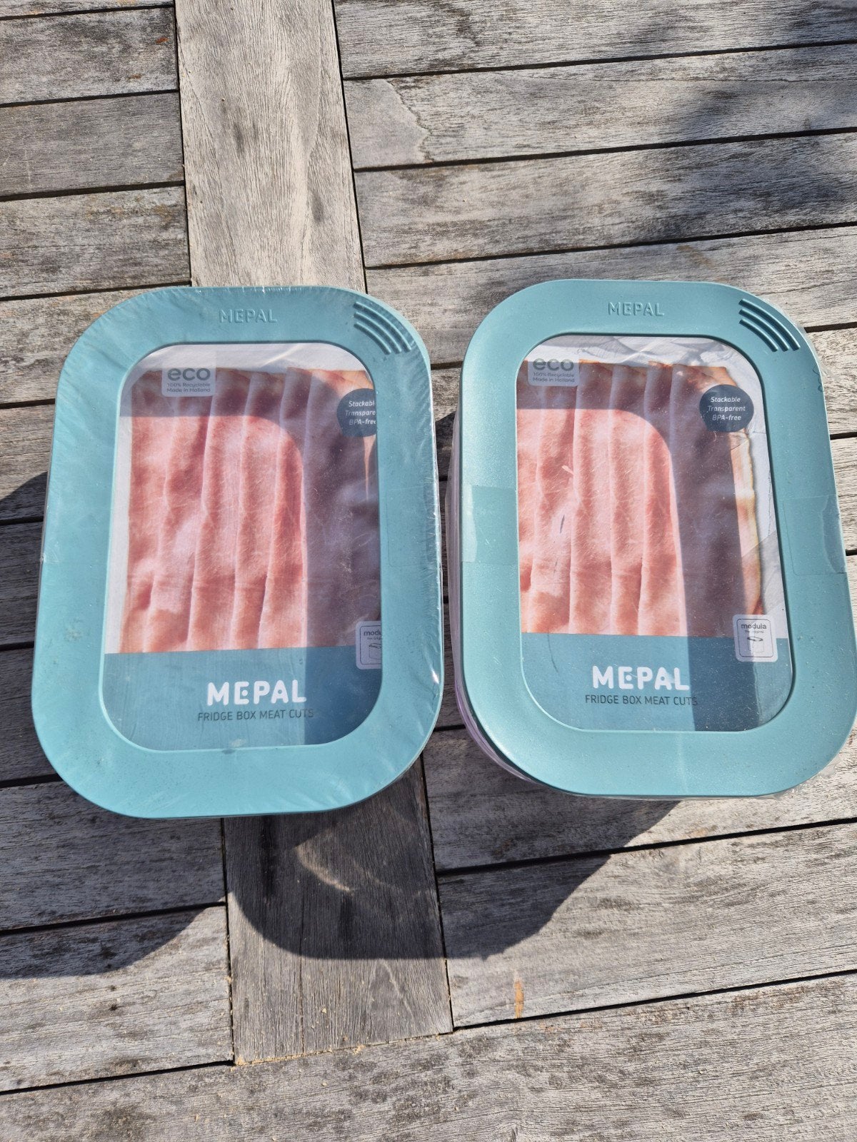 Mepal Fridge Box Vleeswaren - 2 stuks, Ophalen, Kunststof, Nieuw, Voorraadpot