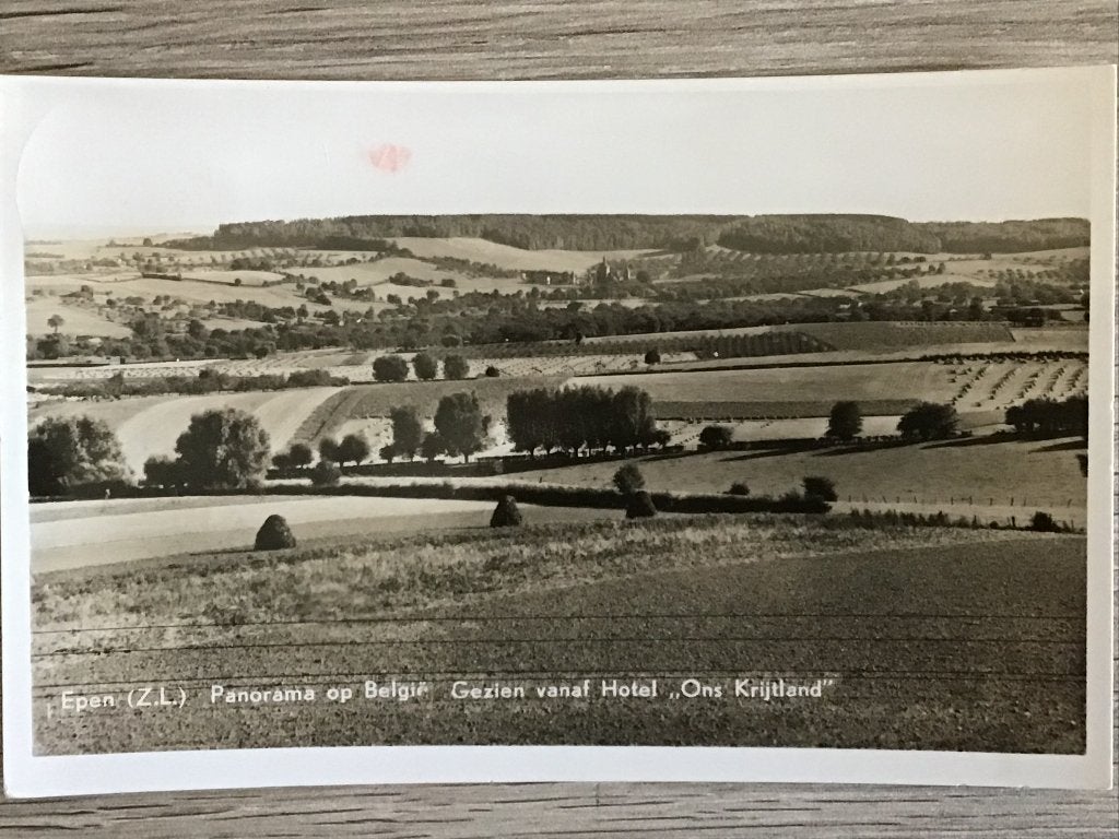 Epen Panorama op Belgie vanaf Hotel Krijtland ca 1960, Verzenden, 1940 tot 1960, Gelopen, Limburg