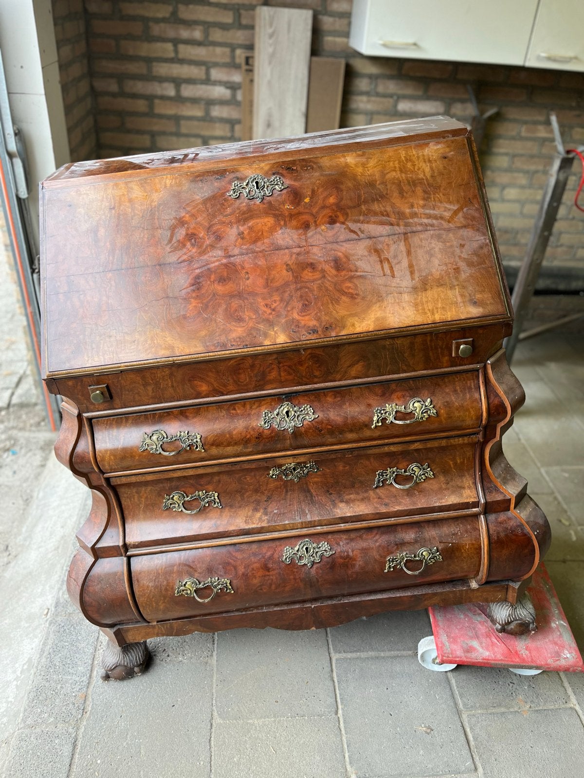Antieke Secretaire met Barokke Stijl, Ophalen, Gebruikt