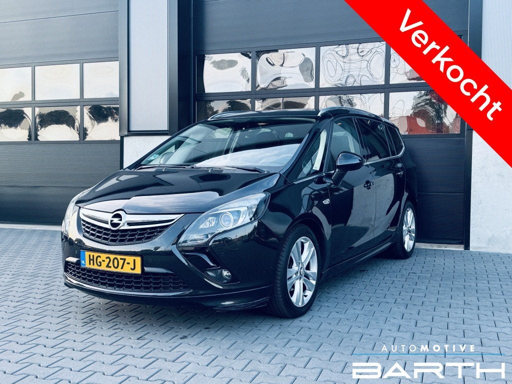 Opel Zafira Tourer 1.4 Cosmo | AUTOMAAT | 7p | Stoel.V |, Auto's, Euro 5, Zwart, 4 cilinders, 7 stoelen