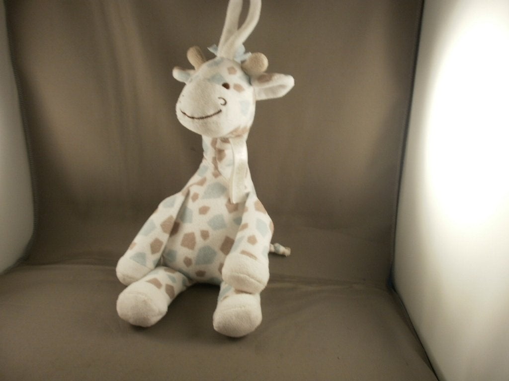 happy horse giraf grijs/blauw gevlekt muziek speeldoos 30 cm, Giraf, Happy Horse, Ophalen of Verzenden, Zo goed als nieuw