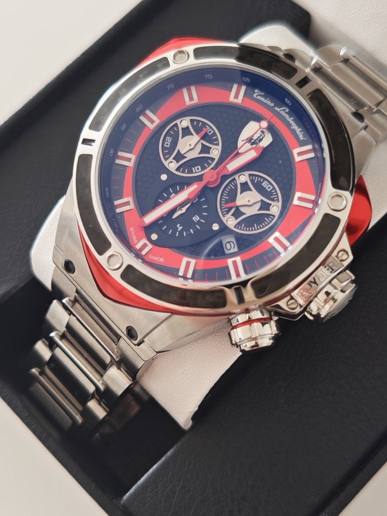 Tonino Lamborghini Spyder chronograaf - NIEUW, Overige merken, Staal, Staal, Polshorloge
