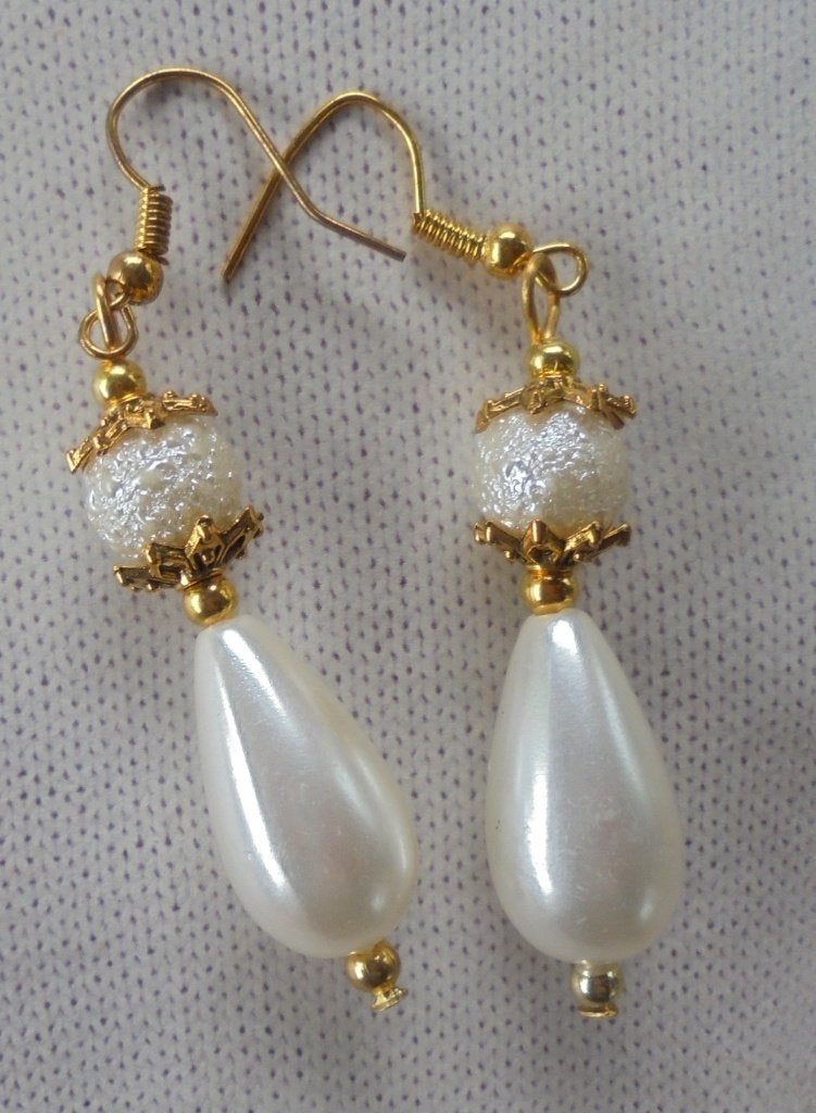 handwerk oorbellen, Sieraden, Tassen en Uiterlijk, Overige materialen, Hangers, Wit, Nieuw