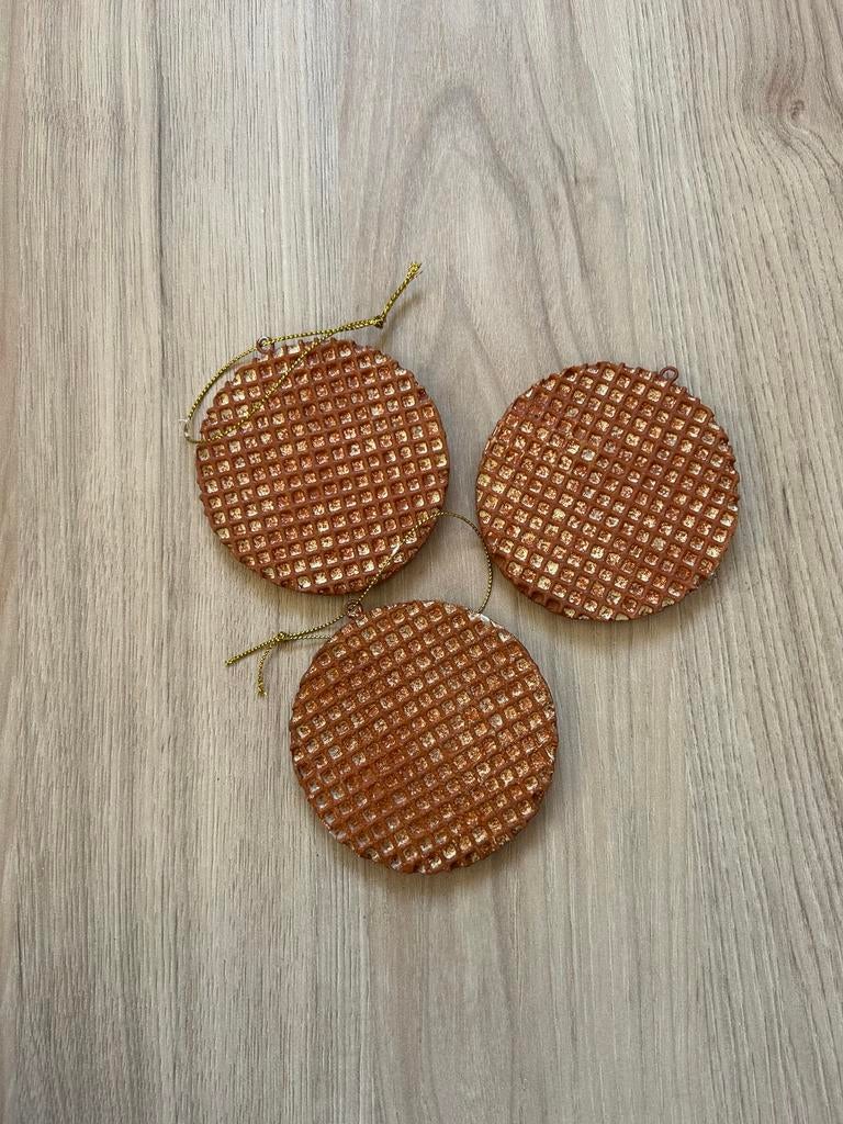 Stroopwafel hangers - set van 3 - nieuw, Overige materialen, Overige stijlen, Nieuw, Ophalen of Verzenden