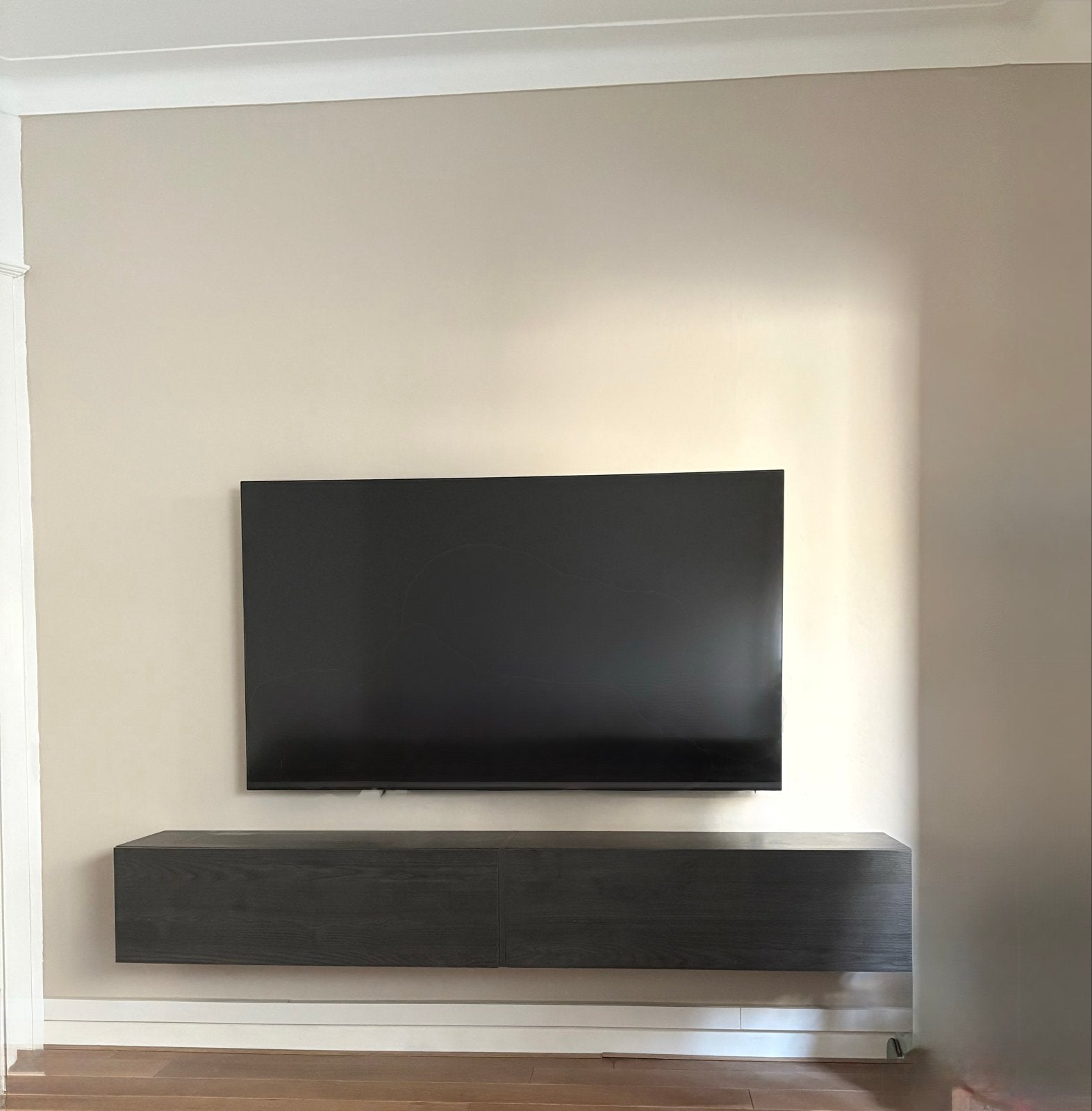 Modern Antraciet TV Meubel - Zwevend Design, Ophalen, 150 tot 200 cm, Zo goed als nieuw, Minder dan 100 cm