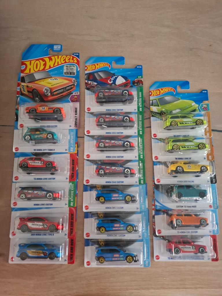 Hot Wheels Honda mainlines 1/2, Ophalen of Verzenden, Nieuw, Auto