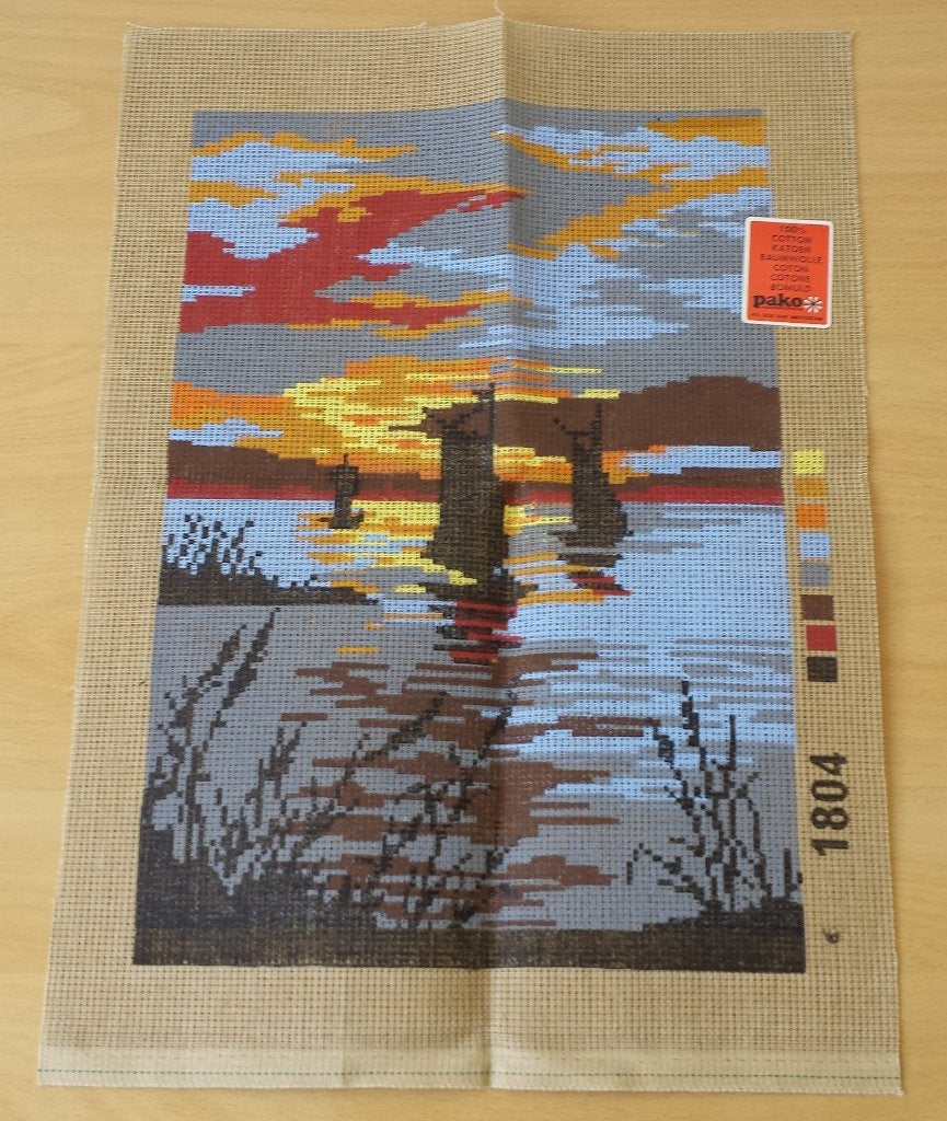 Stramien Boten bij Zonsondergang - Pako - jrn.70, Patroon, Pako, Nieuw, Ophalen of Verzenden