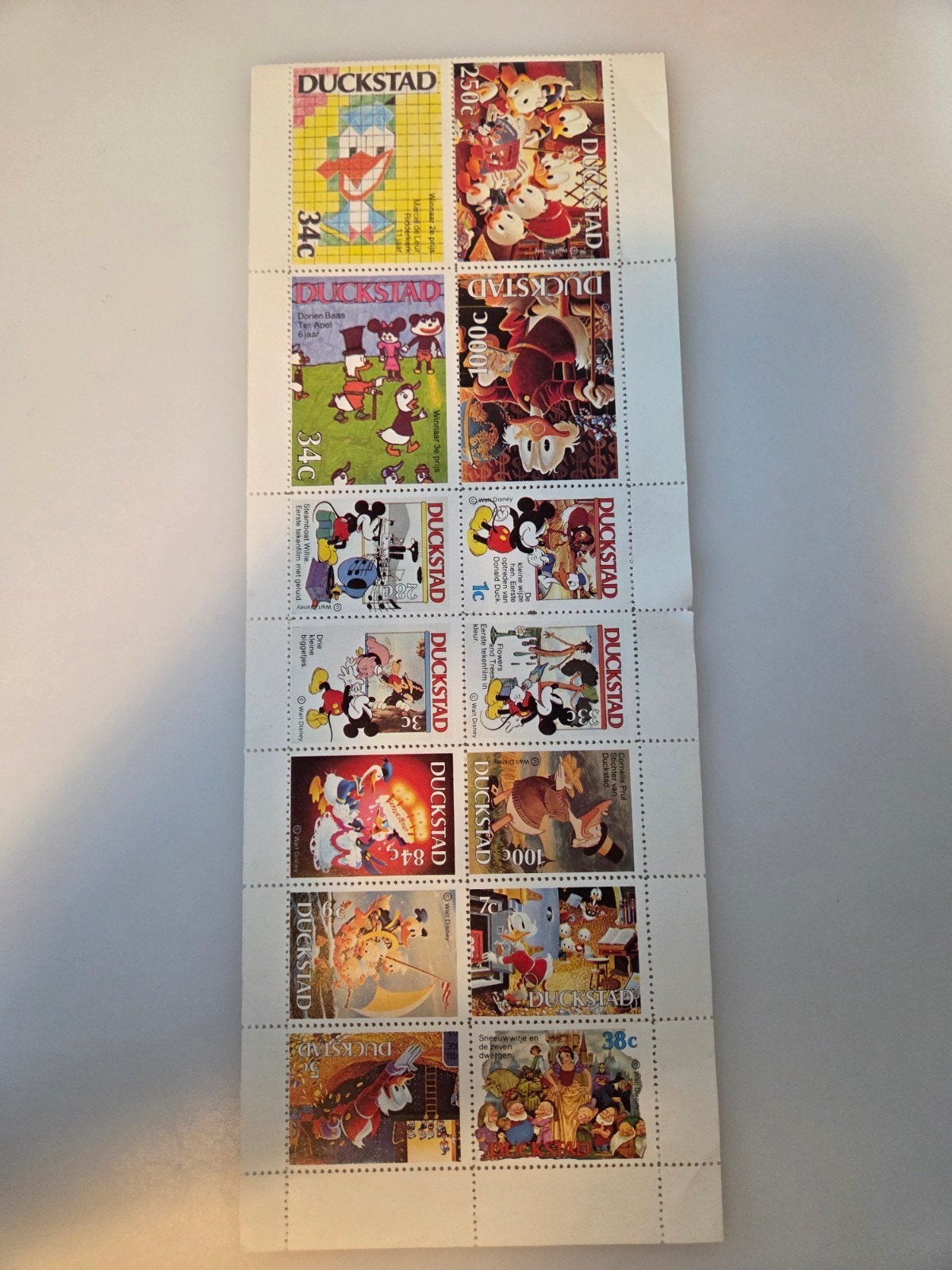 Duckstad Postzegels 1986 - Diverse Disney Figuren, Ophalen of Verzenden, Postfris, Overige thema's