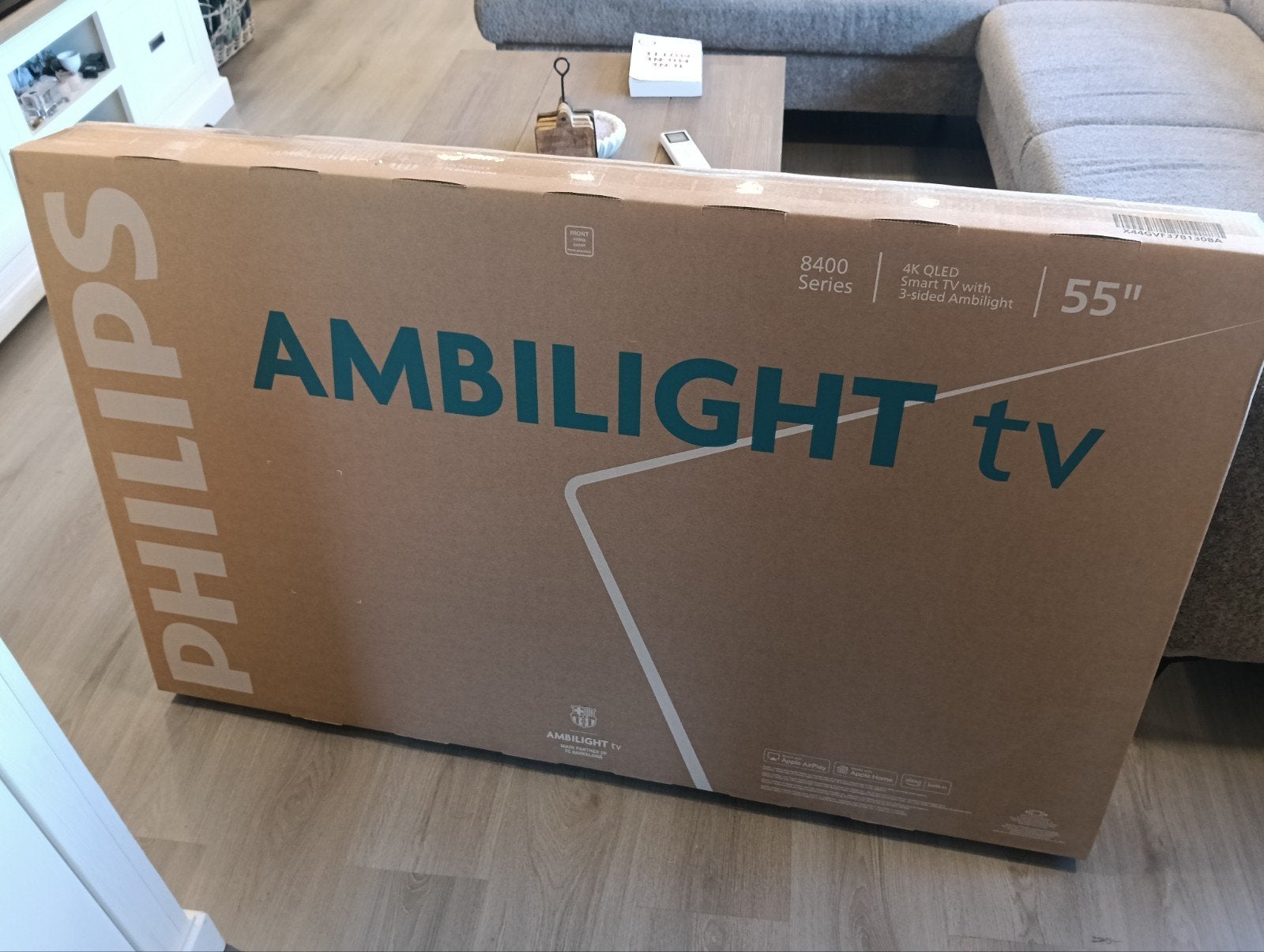 Philips Ambilight TV 55 inch 4K QLED Smart TV nieuw in doos, Ophalen, Philips, QLED, Zo goed als nieuw