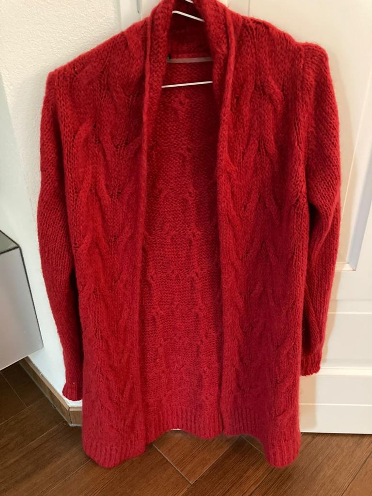 Een gebreid rood vest - Summum Woman, Summum Woman, Ophalen of Verzenden, Zo goed als nieuw, Maat 36 (S)