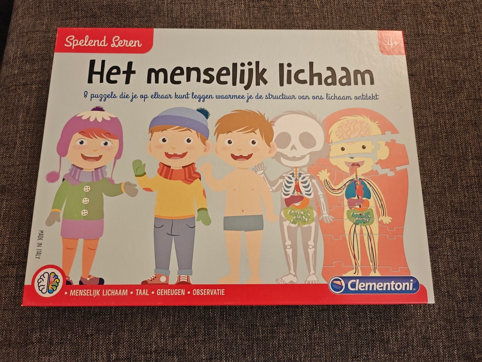 Clementoni - Het Menselijk Lichaam Puzzel, Ophalen of Verzenden, Zo goed als nieuw, Puzzelen