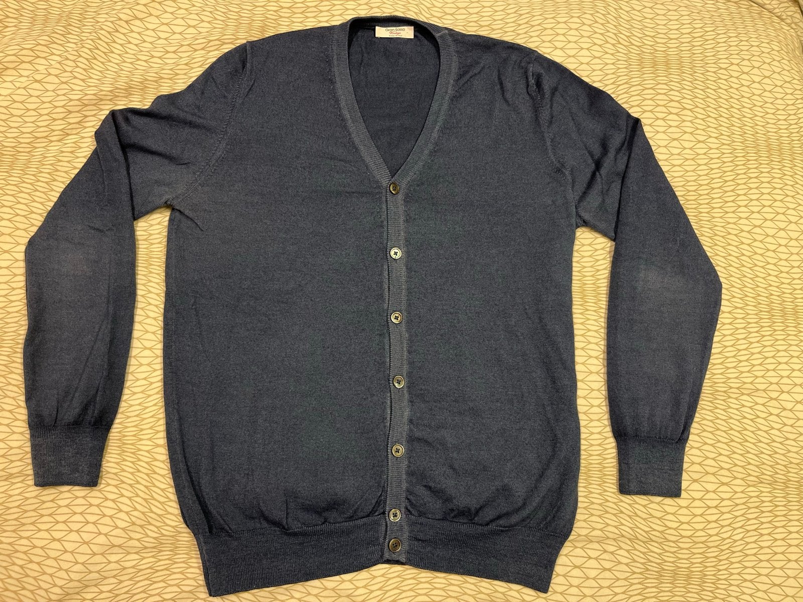 Gran Sasso heren vest - 100% scheerwol - Maat L, Ophalen of Verzenden, Zo goed als nieuw, Maat 52/54 (L), Blauw