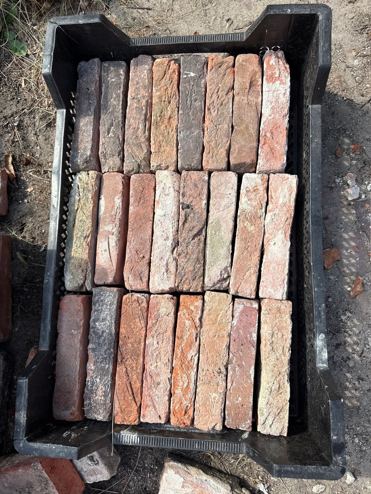 Oude metselstenen 3,8x9x18cm 114 stuks, Ophalen, Gebruikt, Bakstenen