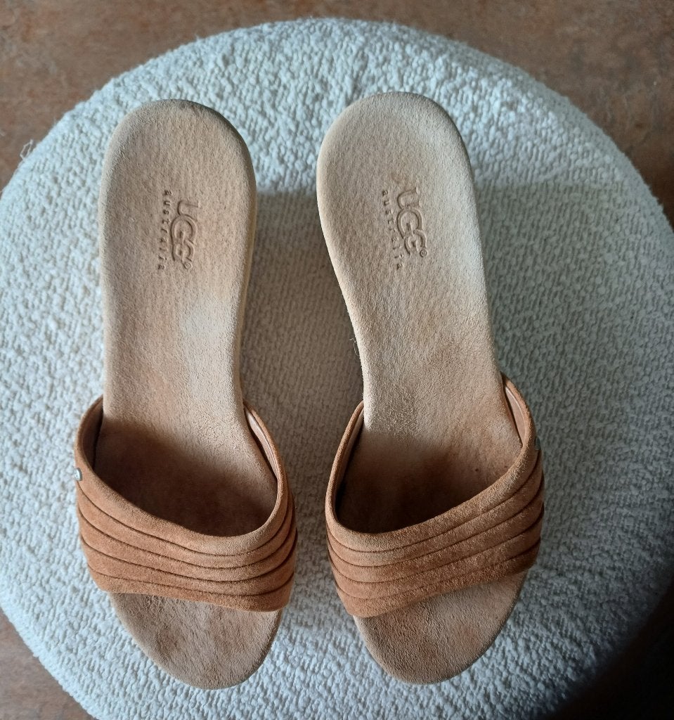 Ugg sandalen maat 37, Kleding | Dames, Schoenen, UGG, Bruin, Zo goed als nieuw, Sandalen of Muiltjes