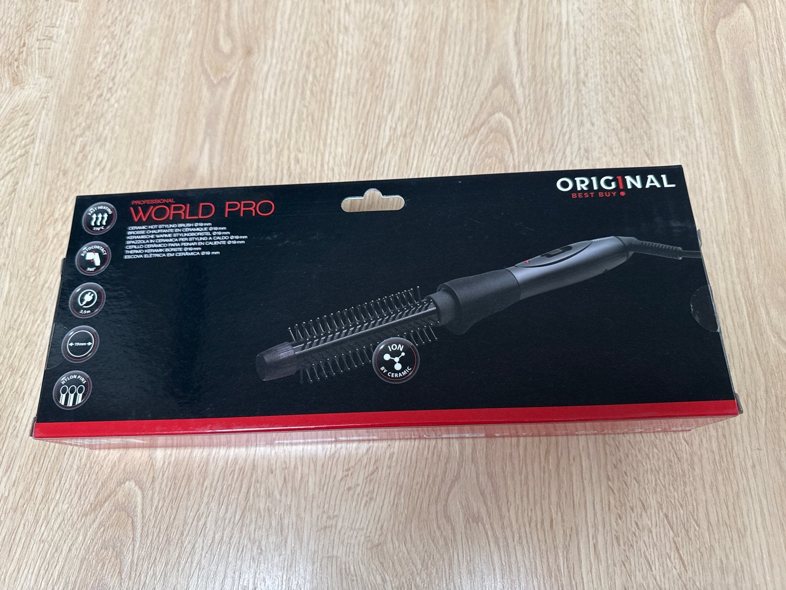 World Pro Keramische Stylingborstel 19mm - Nieuw!, Ophalen, Nieuw, Haarverzorging