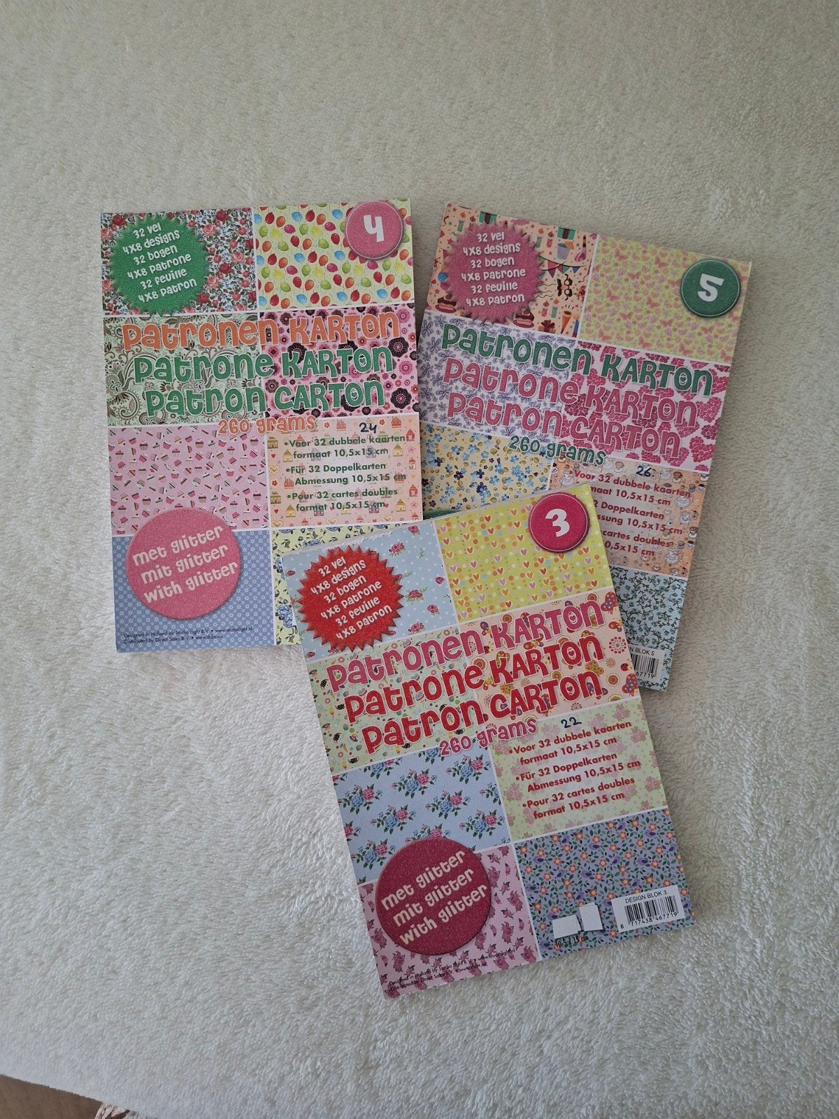 Diverse sets patronen karton/design papier, Ophalen of Verzenden